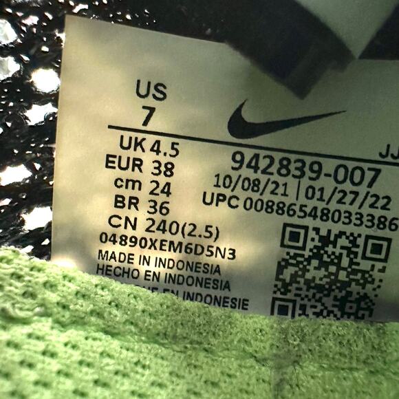 Nike Free RN Fly-Knit Running Shoe WMN 7 Black White Pink Lace-Up Sneaker Sporty - Picture 6 of 7